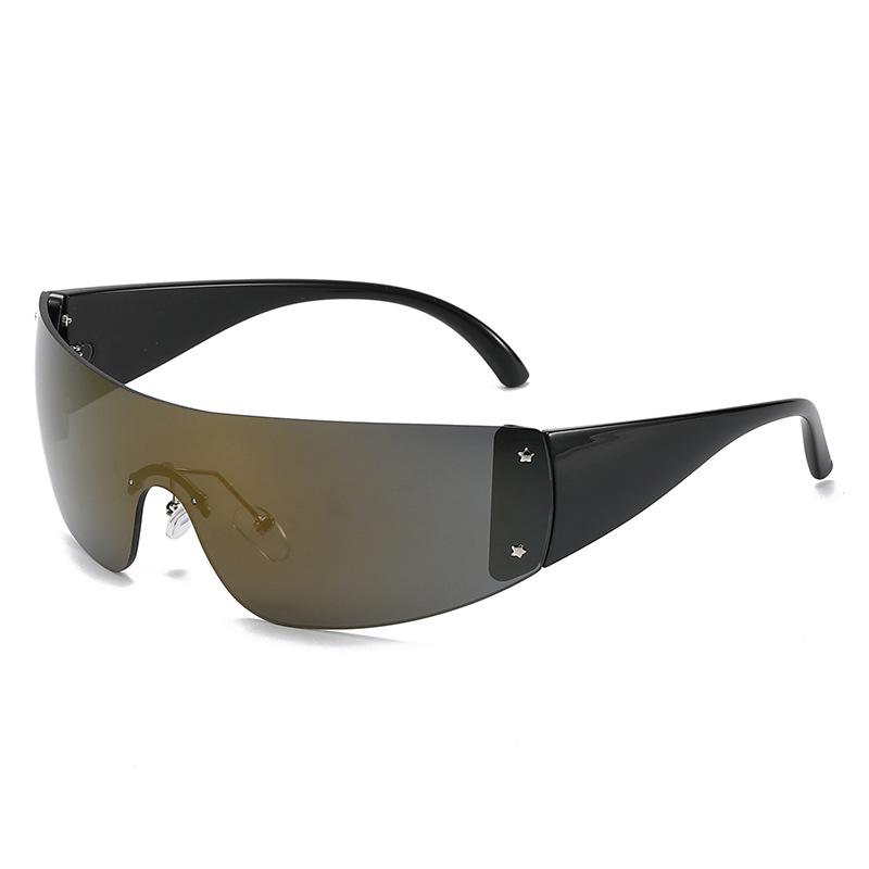 Y2K Women's One-Piece Fashion Sunglasses - Large Frame, European & American Style
