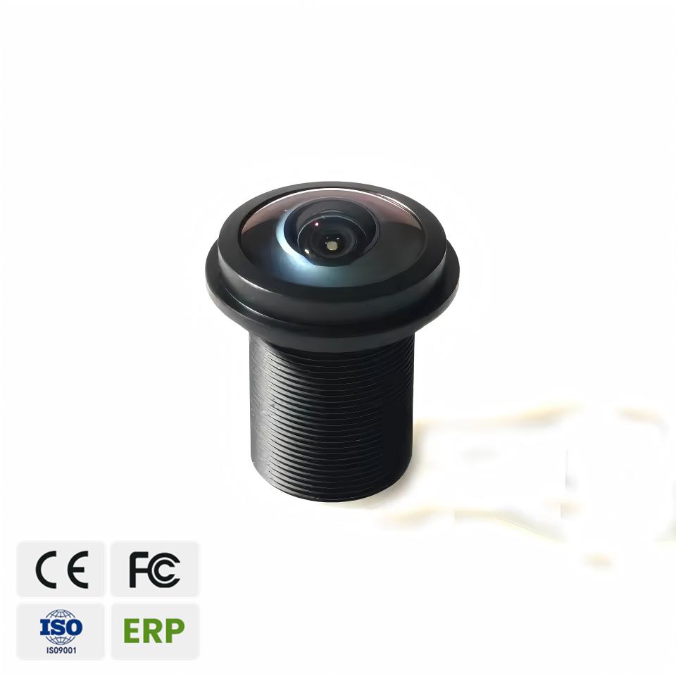 1.37mm F1.6 200° Ultra Wide Angle M12 Fisheye Lens OKS-3058-A69-650IR  Waterproof for 5MP 4K 360° Panoramic Car ADAS CCTV Camera