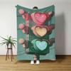 1pc Cozy Cartoon Traffic Light Design Throw Blanket, Soft Polyester Fiber, Chunky Knit Weave, All Seasons, Tear Resistant, Machi