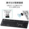 Elecom Keyboard Wireless Membrane Full Keyboard Black (Receiver Included) TK-FDM106TXBK