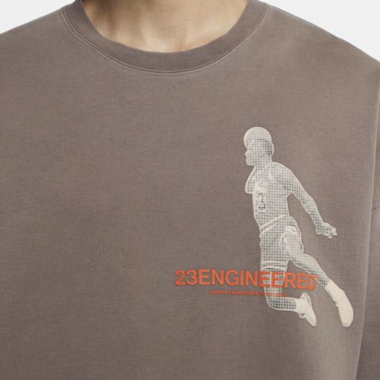 Jordan 23 Engineered Casual Knit Crew Neck Sweater Men Sweatshirt Brown Grey DD0849-229