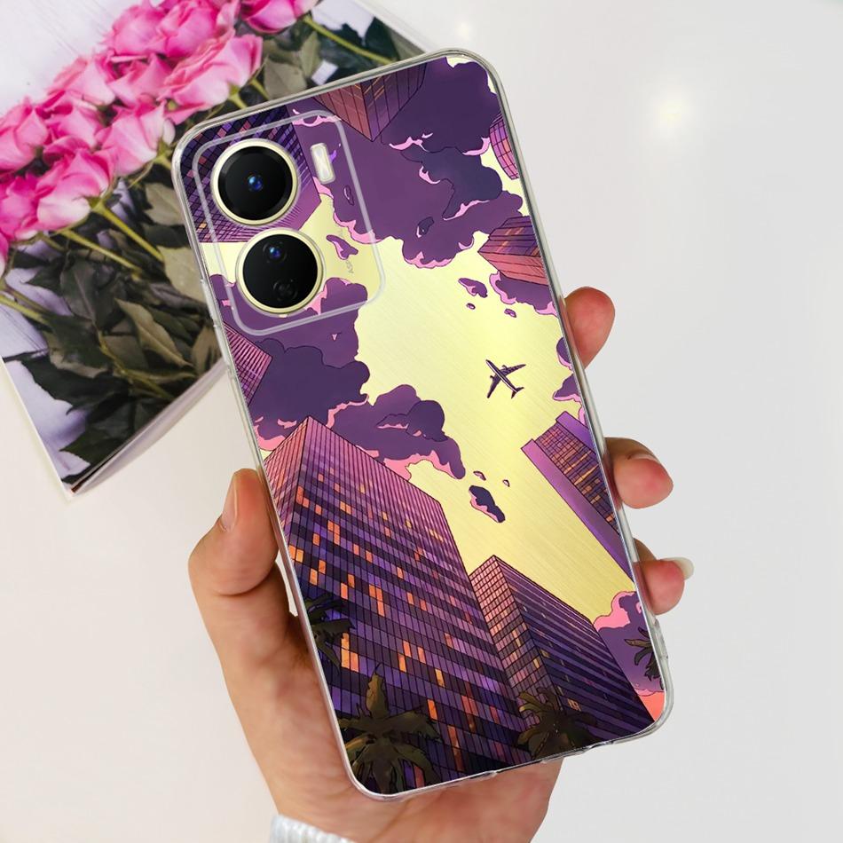 

For Vivo Y16 Case Vivo Y56 5G V2225 Fashion Pattern Soft Silicone TPU Cover For Vivo Y16 Y 16 4G V2204 V2214 Phone Cases Vivo Y16