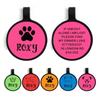 Custom Silicone Pet Tag Personalised Dog Cat ID Name Tag Lightweight Comfortable Anti Scratch Pet Collar Tag Waterproof