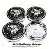 4pcs Wolf Logo Emblem Universal Car Wheel Center Caps 60MM Wheels Hub Cap Rim Hubcaps Dust Cover Replace Accessories