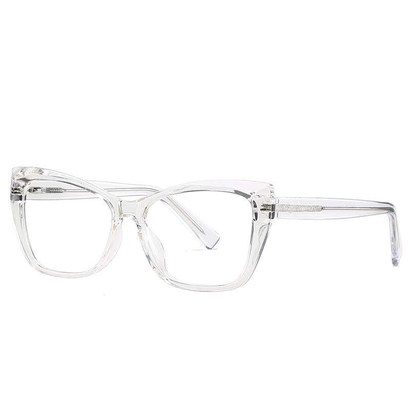 0 -0.5 -0.75 To -6.0 Blue Light Blocking Nearsighted Glasses For Women Spring Leg Cat Eye Minus Degree Prescription Spectacles