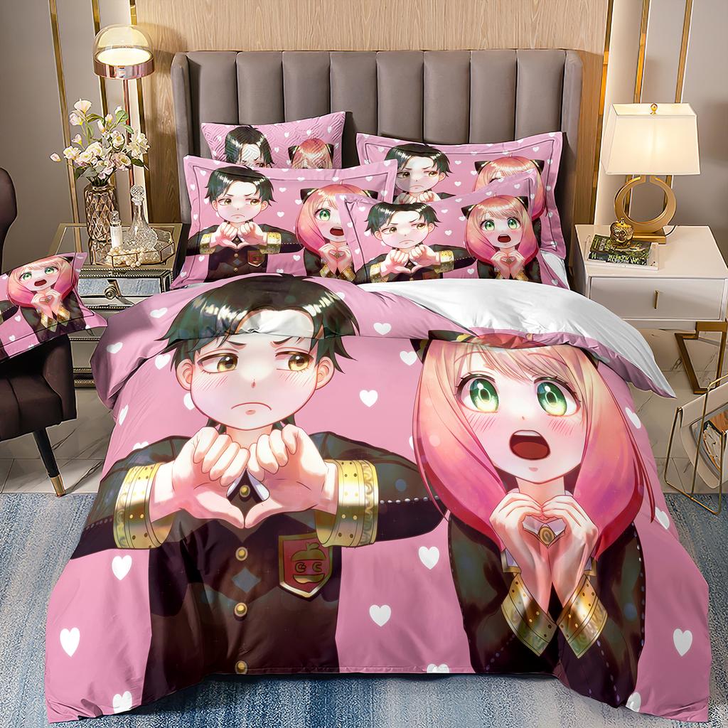 Spy X Family 3D Print Anime Printed Bed Set Duvet Cover Pillowcase Bedding Set Bed Linen Sheet Quilt Cover Full Queen King Size