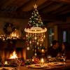 Vorgeleuchteter festlicher Anhänger Weihnachtsbaum-Hängeornament mit LED-Lichtern, Beleuchteter Stern-Topper, Leuchtende Veranda-Eingang-Ornamente Weihnachten für Innen