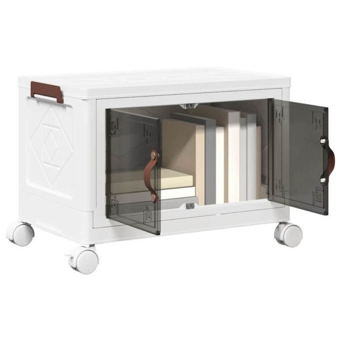 Stackable Storage Box with Wheels 28 L 48x29.5x33 Cm