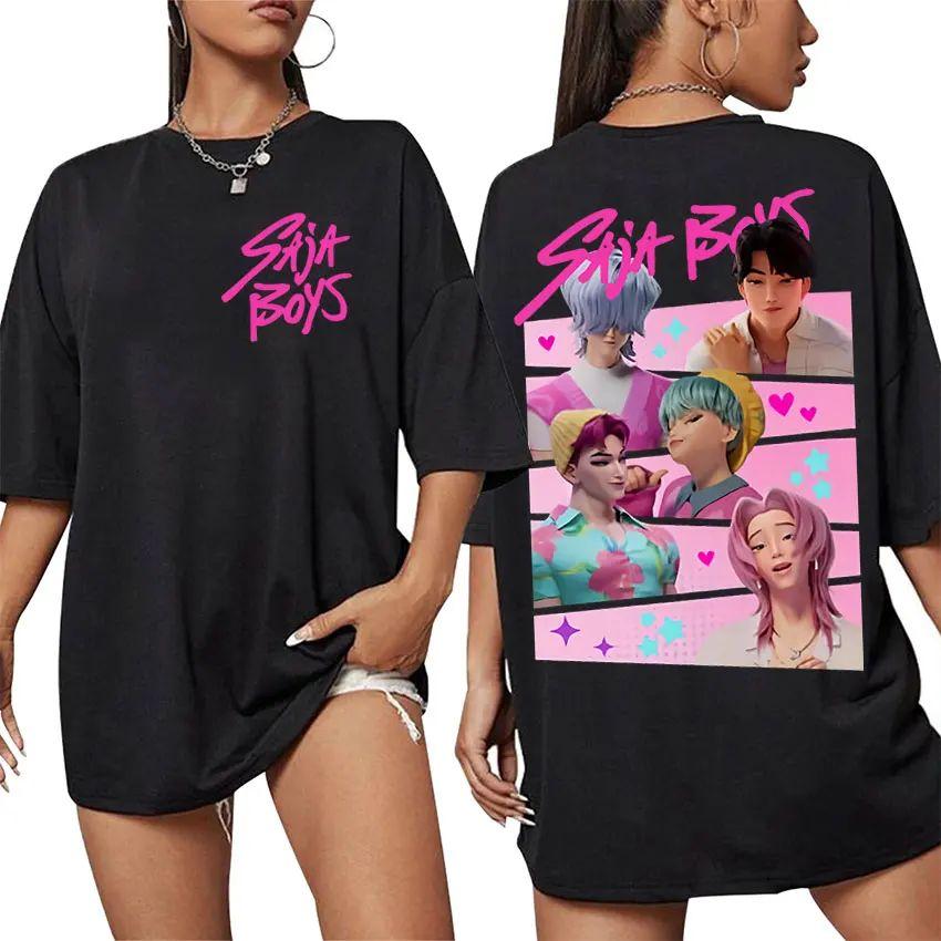 Heiße Verkäufe T-Shirts K-Pop Saja Boys Dämonenjäger Film Grafik Merch T-Shirt Mode Lässig Retro Ästhetische T-Shirts Unisex