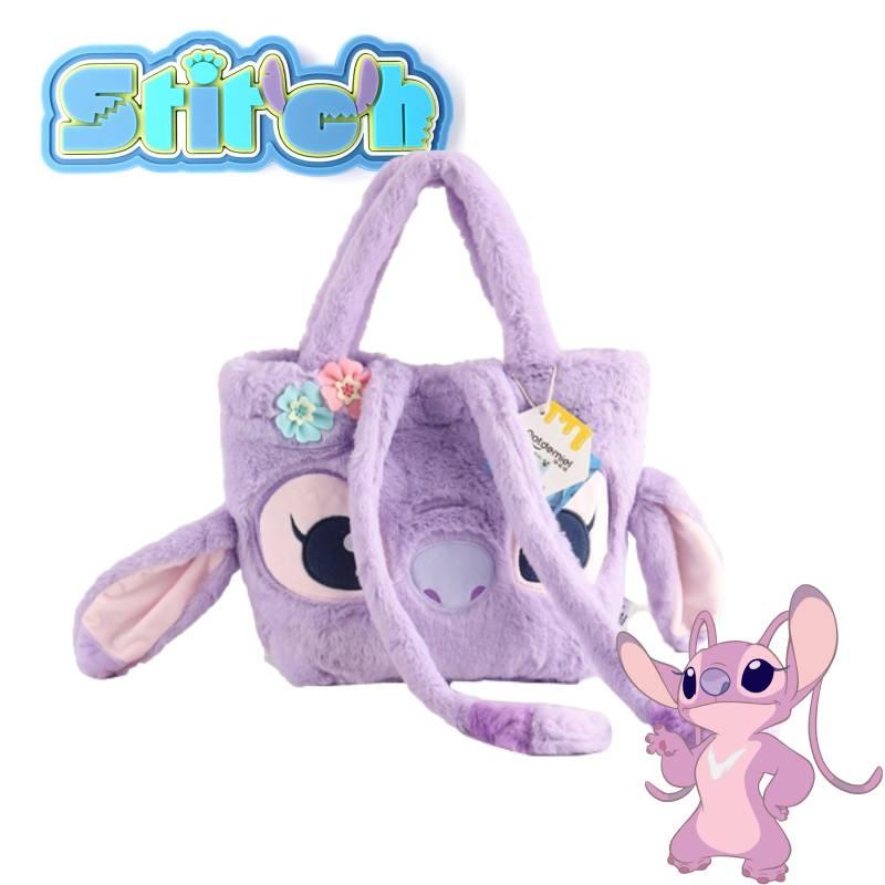 Disney Stitch Lavender Angel Shoulder Bag Plush Large Capacity Cute