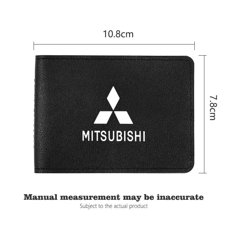 Auto Driver License Cover Suede Leather Car Driving Documents Case Credit Card Holder For Mitsubishi Eclipse Outlander ASX Colt