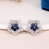 Korean Style Snowflake Zircon Earrings - High-End Fashion Jewelry for Women, Perfect Christmas Gift