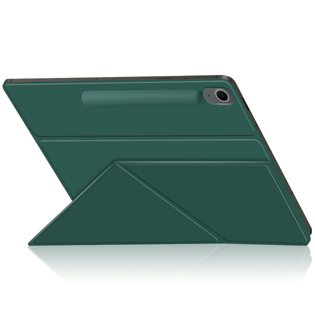 For Samsung Galaxy Tab S10 FE+ Case Origami Stand PU Leather Magnetic Tablet Cover