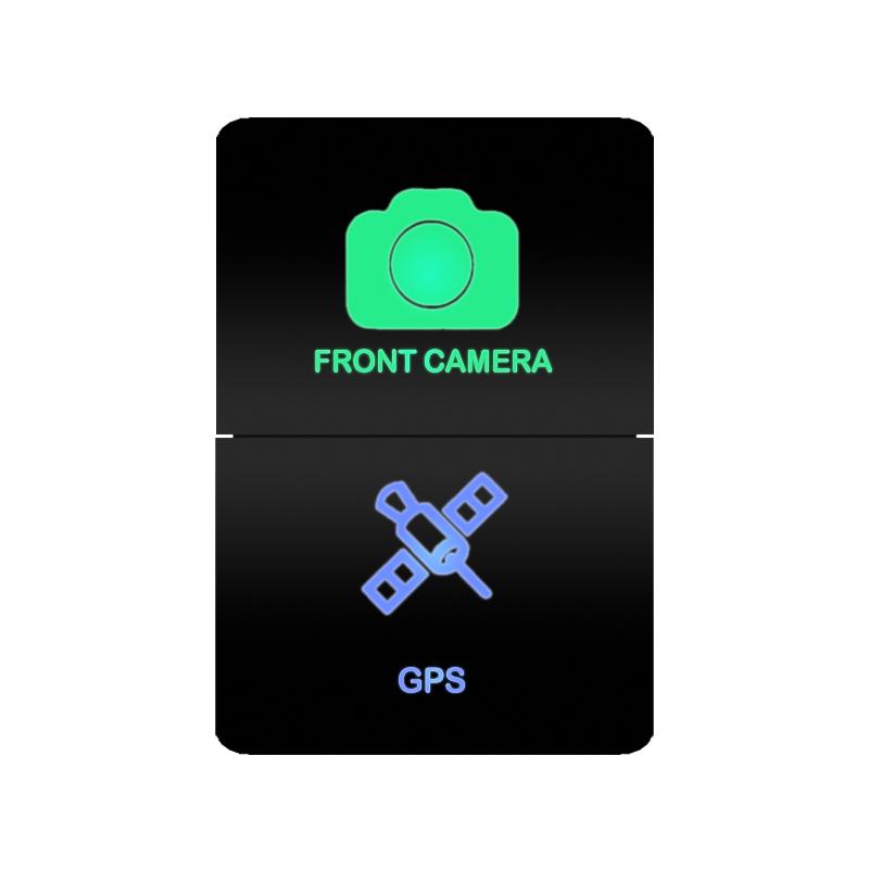 12V Green Blue Light Dual Button Switch ON OFF /Momentary Push Switch For Toyota 4Runner FJ Cruiser Landcruiser Camry RAV4 Prado Relays 5