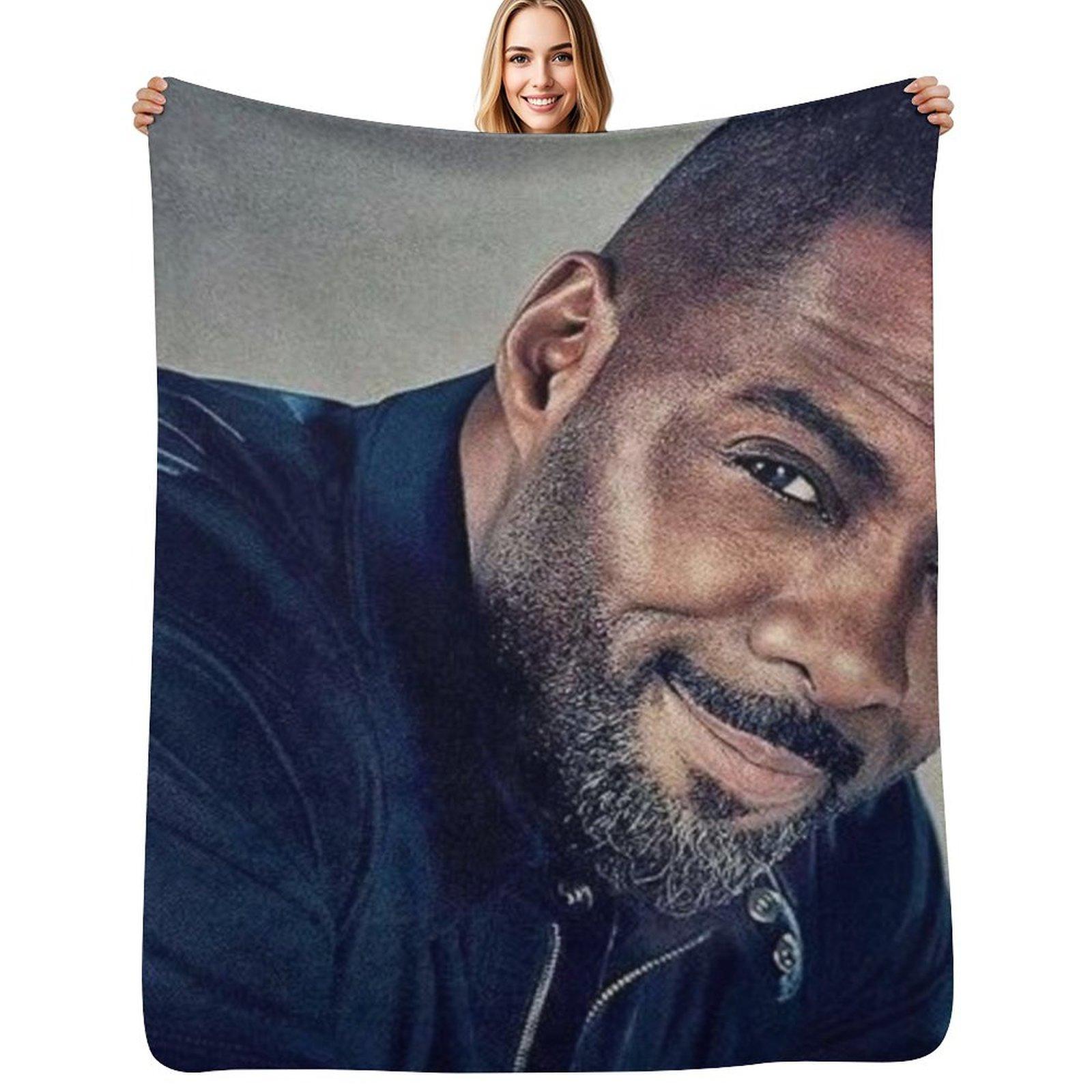 idris elba Throw Blanket Luxurious Soft Blanket Holiday Gift for Family Size: 75*100cm, Weight: 230 GSM