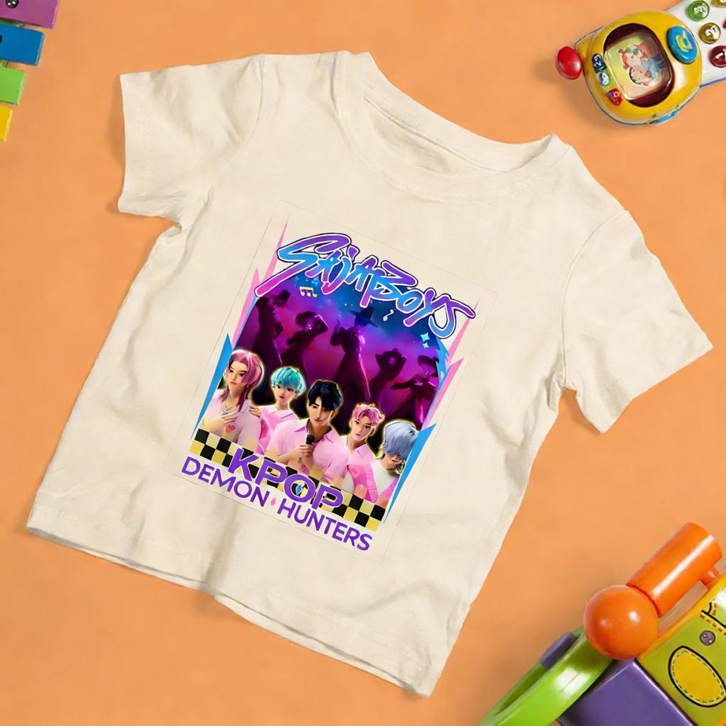 Y2k Kpop Sajaboys Anime T Shirt Men Women Loose Cotton Short Sleeve Graphic Tee Streetwear Casual Top Summer Fashion Unisex