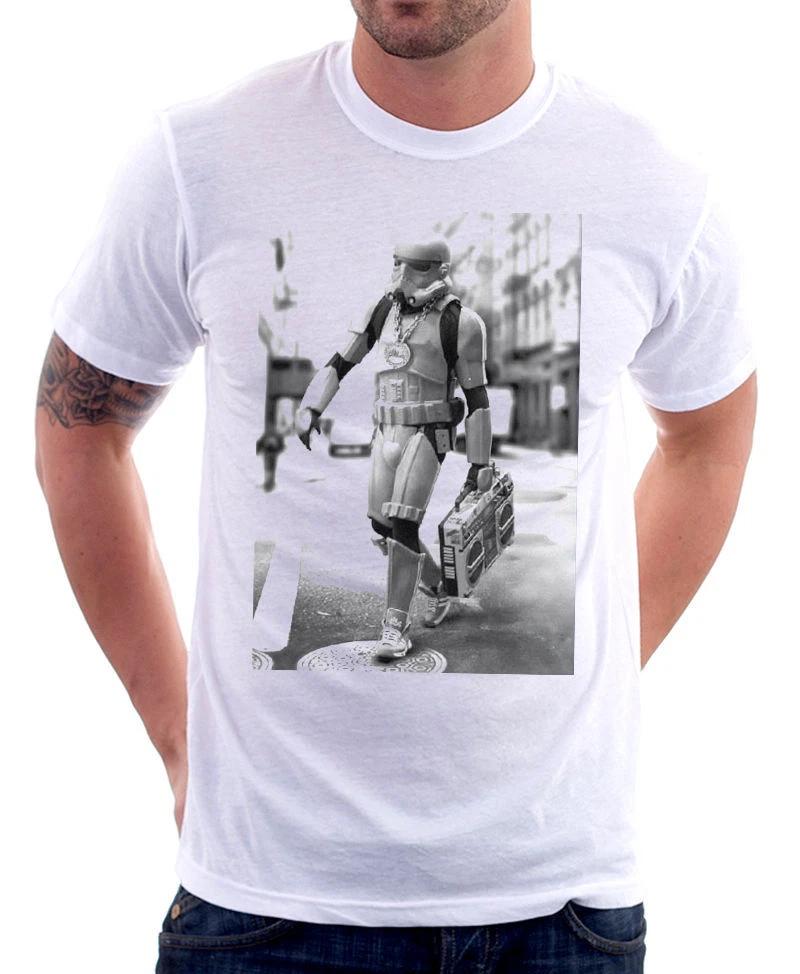 StormTrooper Boombox stereo radio s Darth Vader funny white t-shirt OZ9777 4XL