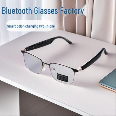 Smart Color-Changing Bluetooth Sunglasses with UV Protection & Built-in AI Headphones
