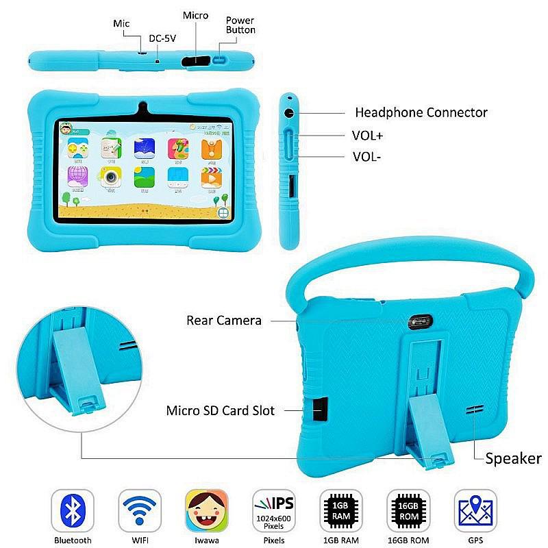 7-Inch Kids Tablet Q88, Google English, WiFi, 1+16GB.