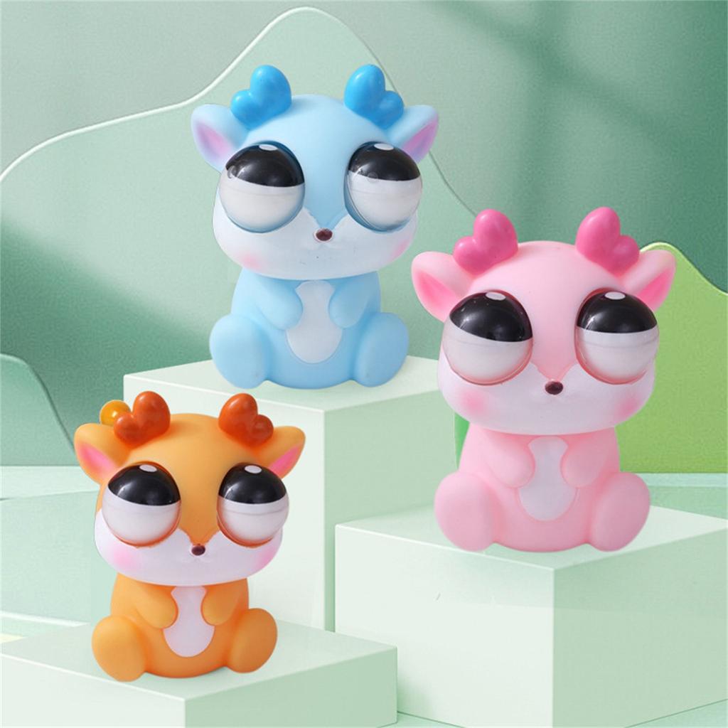 Cute Deer Decompression Staring Pinch Fun Quirky Venting Toys