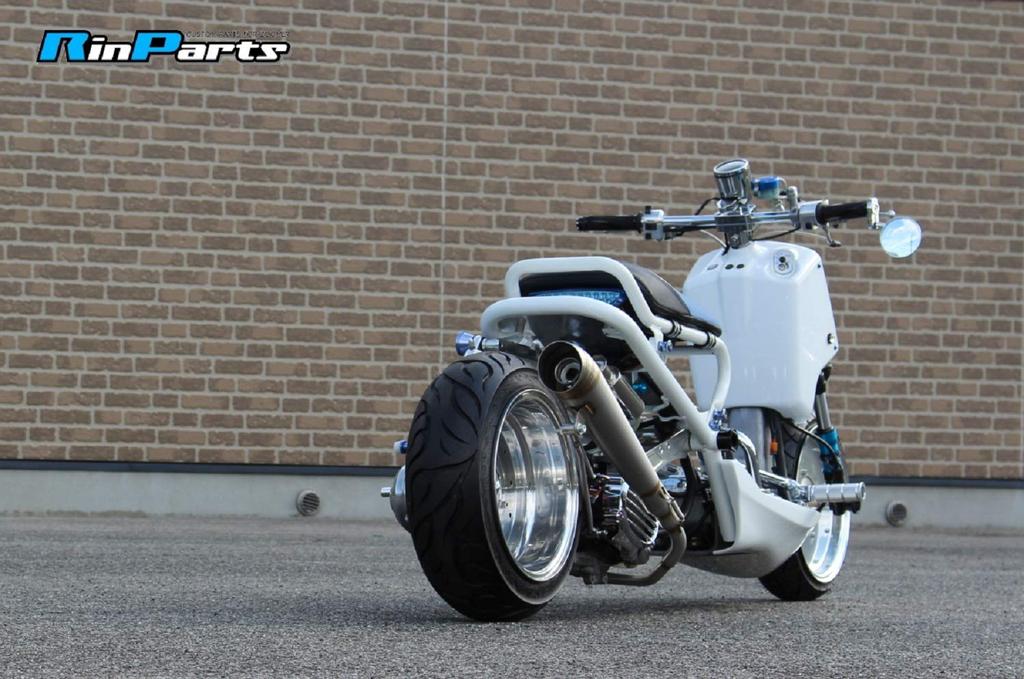 RinParts Breathing GP Racing 1103283 Stainless Steel Scooter Muffler for Zoomer