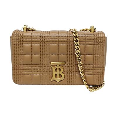 [Gebraucht] Lola Tasche TB Logo Metallkette Gestepptes Lammleder Umhängetasche - Sehr Gut #1VRZKJ2