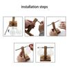 Hydroponic Vase with Wooden Stand Retro Glass Bulb Plant Propagation Station for Home Decoration 2 Containers