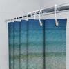 Tenda da Doccia Oceano con Gradiente Blu Poliestere Impermeabile Liner per Vasca da Bagno per Arredamento Casa con Fantasia Ombre Blu Verde Dimensioni Personalizzabili.