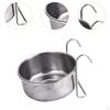 Dog Kennel Bowl Hanging Pet Feeder Cat Feeding,Water Dispenser Stainless Steel for Crate