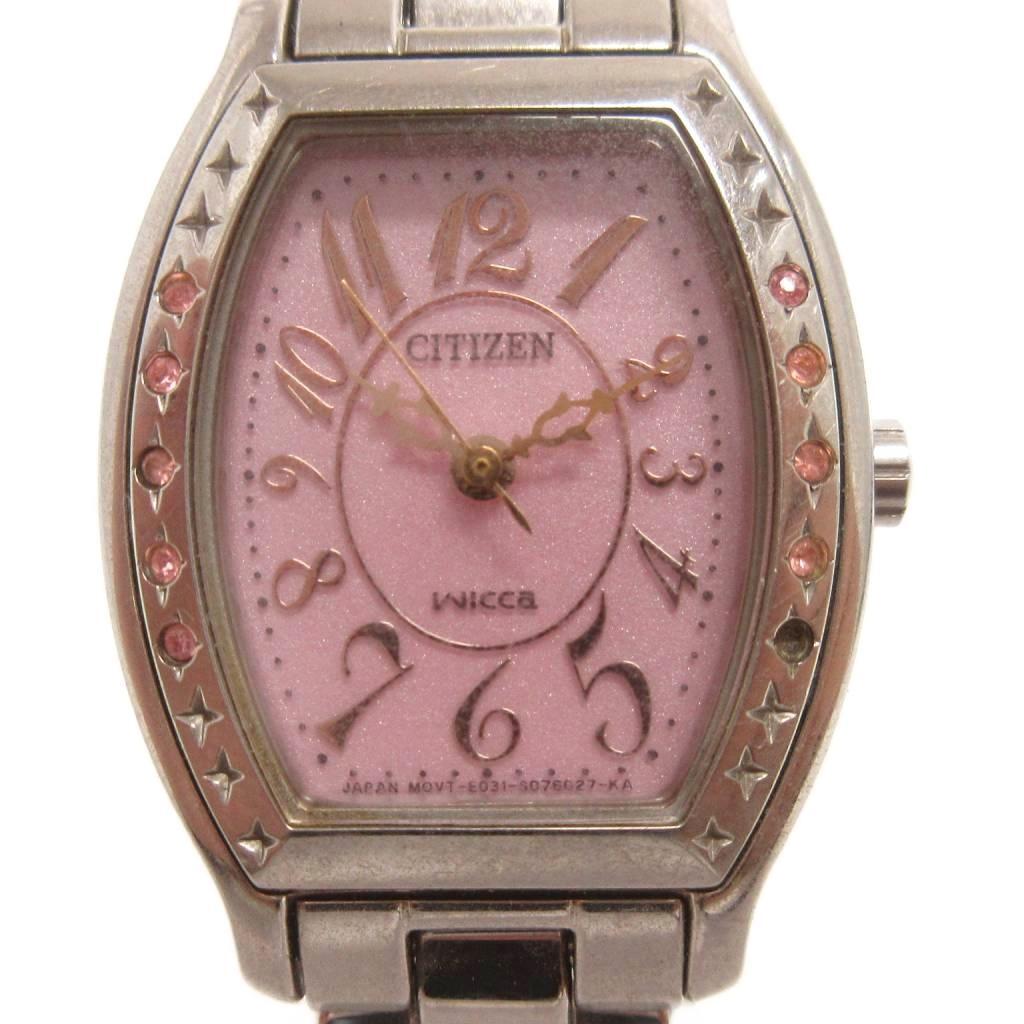 CITIZEN Wicca Analog Watch Pink Dial Watch Eco-Drive E031-S049300 GY99 Women's