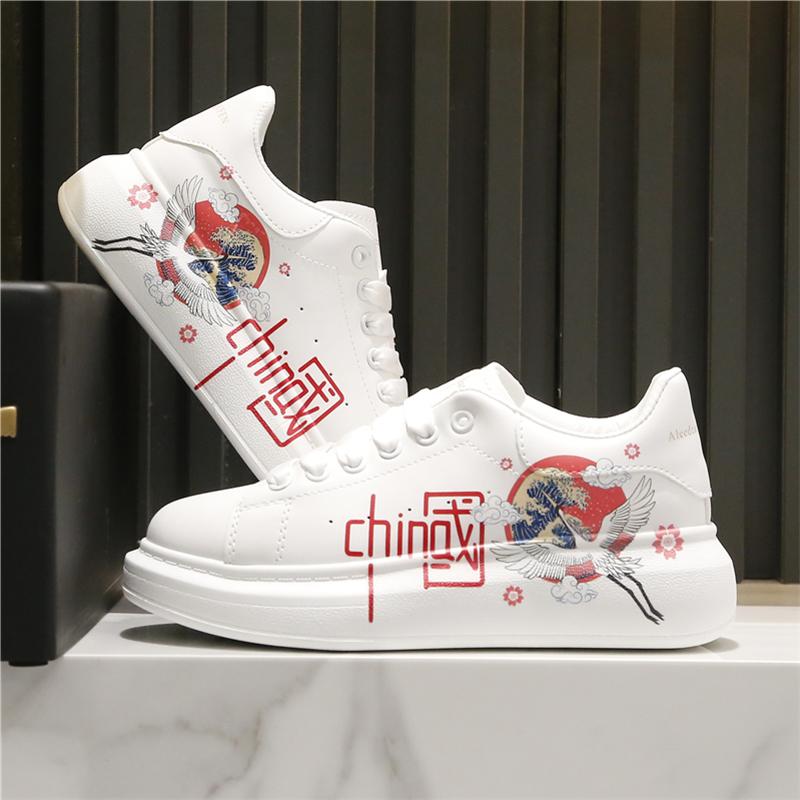 INS Herren Laufschuhe Atmungsaktive Outdoor-Sportschuhe Leichte Sneaker für Herren China-Stil Cosplay Weiße Freizeitschuhe Schuhwerk