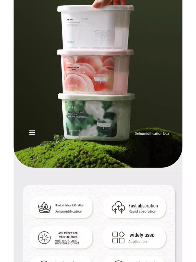 Huinan Indoor Wardrobe Dehumidifier Box - Moisture-Proof, Anti-Mold Desiccant for Special Household Use.