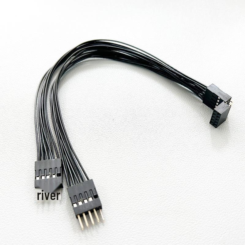 9-Pin 90° Elbow Motherboard Jumper: Dual Boot/Restart Desktop Switch