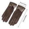1 Pair Suede Gloves For Women Winter Velvet Gloves Elegant Touch Screen Gloves Riding Driving Keep Warm Outdoor Christmas Gift