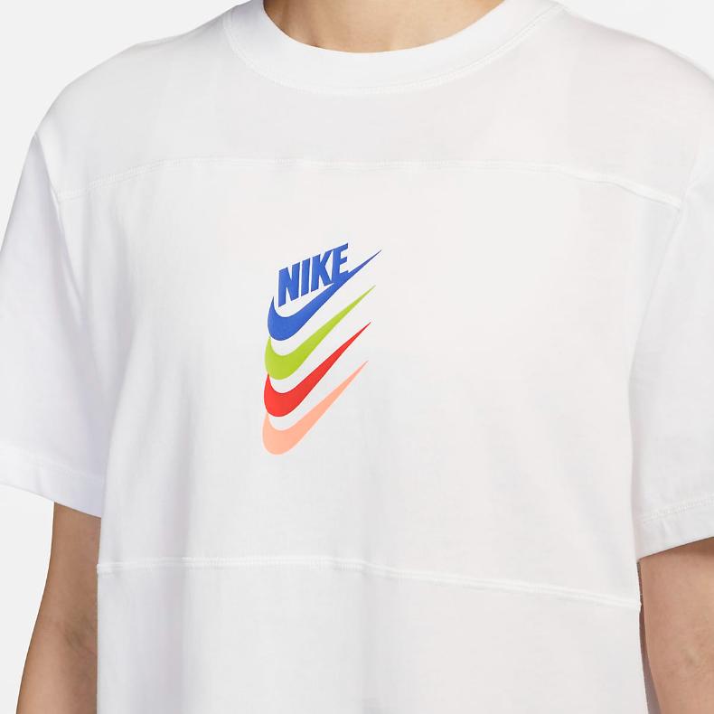 Nike Sportswear Logo Layered Solid Color A-Line Dress Women dresses White DM6763-100