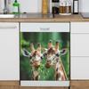 Lustige Gras fressende Giraffe Küchenschränke Geschirrspüler Home Decor Aufkleber selbstklebend