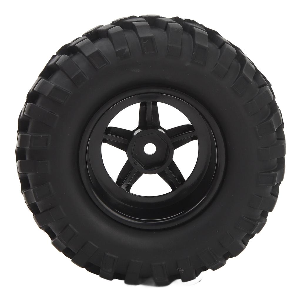 4pcs 1.9in RC Wheel Rims Tires Set For 1/10 RC Crawler Car Universal RC Crawler Wheel Rims Rubber Tires RC Accessories Black