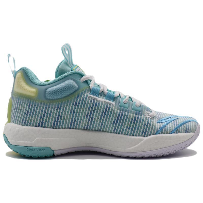 Anta Shock Absorbers Slip Resistant Abrasion Resistant Mid top Basketball Shoes Men's Blue White Sneakers 112241112-3