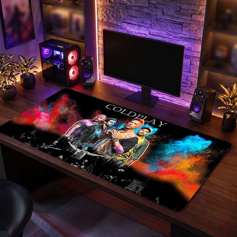 Big Mouse PadColdplay Extended Soft Desk Mat Gaming Office Computer Table Decor Mat