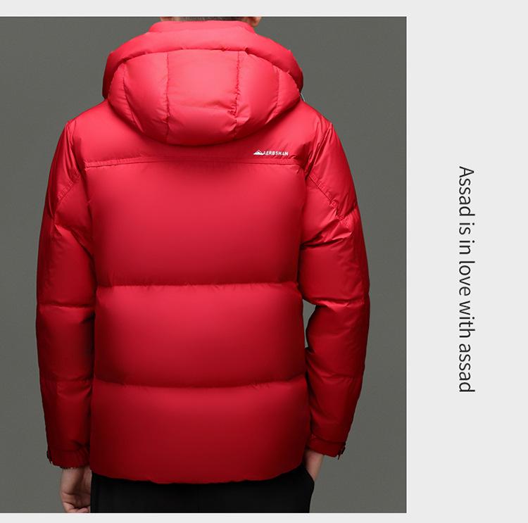 Men's Hooded Puffer Jacket 2024 Winter Fashion - Casual, Loose, Warm Down Jacket for Mid-Aged & Young Men