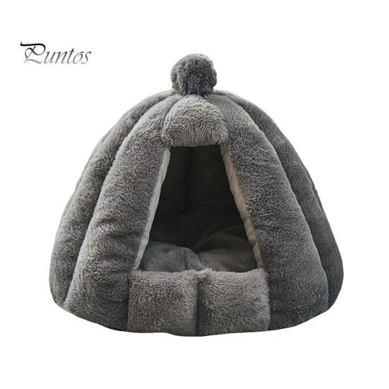 

Кровать-тыква для кошек, уютное гнездо для домашних животных, мягкая кровать-пещера для кошек, палатка для домашних животных со съемной подушкой, теплое место для отдыха кошек и котят маленьких собак L серый