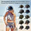 Hat Brown Wig Embroidery Red Baseball Cap