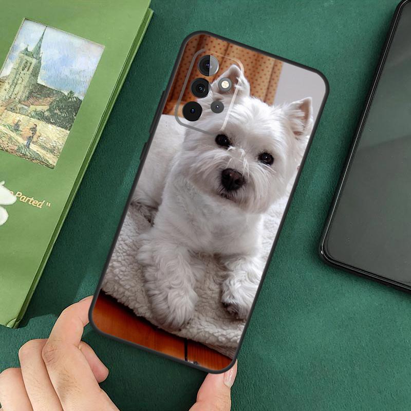 Westie Dog Soft Cover For Samsung Galaxy A54 A53 A73 A13 A71 A51 A14 A52 A32 A12 A22 A52S Back Case
