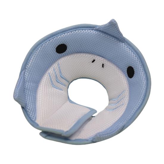 Recovery Cone Cartoon Shape Good Flexibility Adorable Fastener Tape Breathable Mesh Anti-bite Comfortable Pet Recovery Neck Collar Daily Use