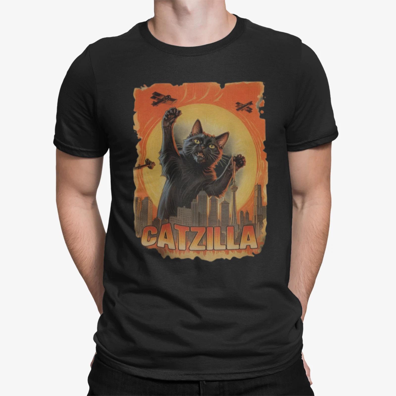 фильм movie ужасы смешная футболка на день рождения для фанатов catzilla Godzilla мультфильмов S