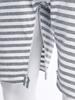 Unisex Adaptivní Overal Zadní Zip Rozkrokový Zip Krátký Rukáv Pruhovaný Body Péče o Starší Lidi se Speciálními Potřebami