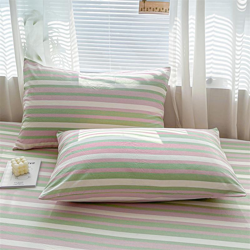 Stripe Style Pillow Case 100% Cotton Pillow Cover 2pcs Pillowsham Home Bed Pillowcase 48x74cm Pillowslip Fundas De Cojines
