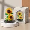3D Ewiger Blumenstrauß Bausteine MOC Blumenbauset - DIY Ewiger Blumenstrauß Displaybox Bausteinspielzeug für Heim- und Bürodeko