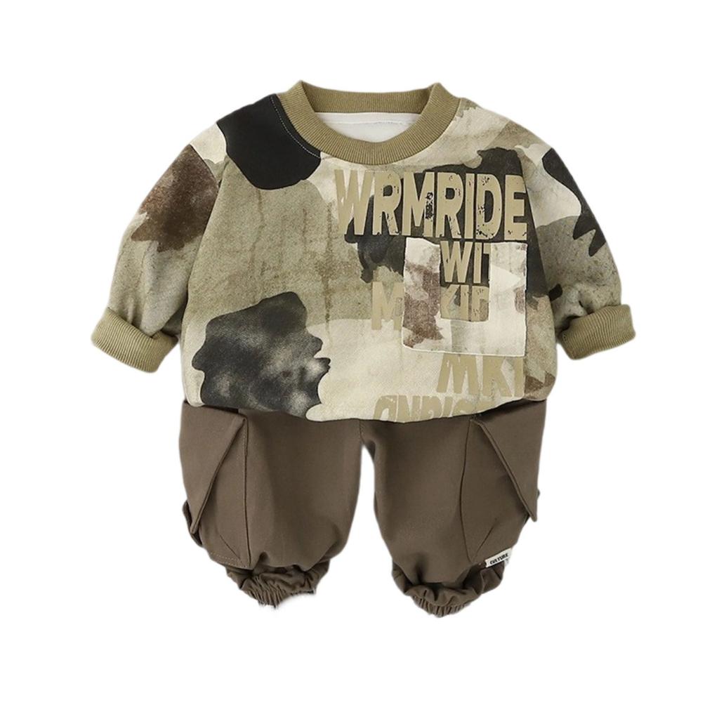 Set Casual pentru Copii cu Mânecă Lungă, Ținute Confortabile pentru Zi de Zi