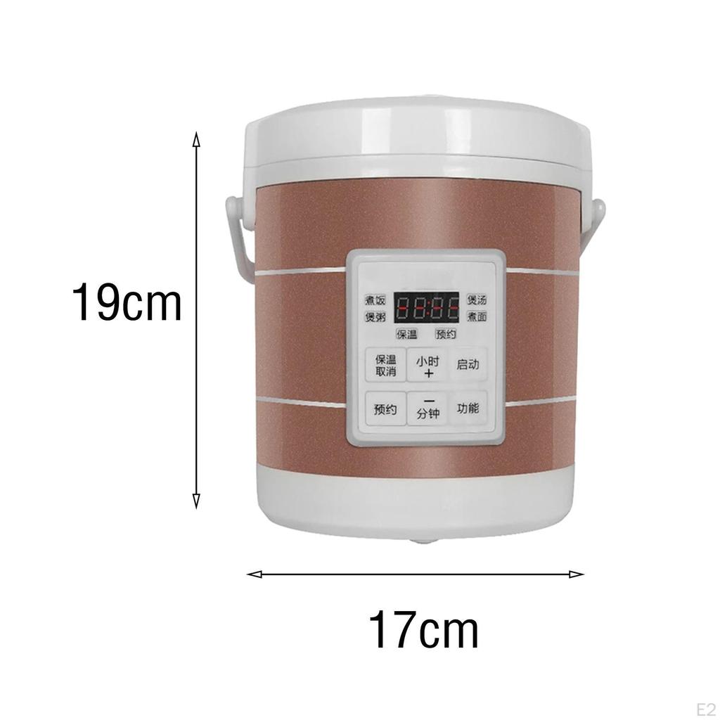 1.6 Liter Removable Pot Travel Rice Cooker Non-stick for Cooking Soup, Rice, Stuf